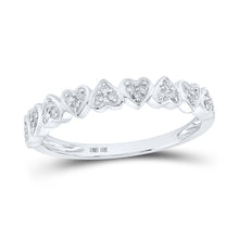 Load image into Gallery viewer, Radiant Love Diamond Heart Ring | 10kt White Gold Womens Round Diamond Heart Ring 1/10 Cttw | Splendid Jewellery - Splendid Jewellery