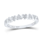 Radiant Love Diamond Heart Ring | 10kt White Gold Womens Round Diamond Heart Ring 1/10 Cttw | Splendid Jewellery - Splendid Jewellery