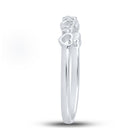 Radiant Love Diamond Heart Ring | 10kt White Gold Womens Round Diamond Heart Ring 1/20 Cttw - Splendid Jewellery