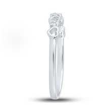 Load image into Gallery viewer, Radiant Love Diamond Heart Ring | 10kt White Gold Womens Round Diamond Heart Ring 1/20 Cttw - Splendid Jewellery