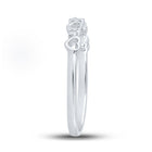 Radiant Love Diamond Heart Ring | 10kt White Gold Womens Round Diamond Heart Ring 1/20 Cttw - Splendid Jewellery