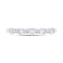 Load image into Gallery viewer, Radiant Love Diamond Heart Ring | 10kt White Gold Womens Round Diamond Heart Ring 1/20 Cttw - Splendid Jewellery