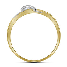Load image into Gallery viewer, Radiant Love Diamond Heart Ring | 10kt Yellow Gold Womens Round Diamond Heart Ring 1/20 Cttw - Splendid Jewellery