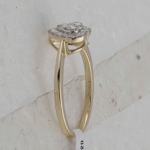 Radiant Love Diamond Heart Ring | 10kt Yellow Gold Womens Round Diamond Heart Ring 1/3 Cttw - Splendid Jewellery