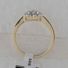 Load image into Gallery viewer, Radiant Love Diamond Heart Ring | 10kt Yellow Gold Womens Round Diamond Heart Ring 1/3 Cttw product Side View from Splendid Jewellery