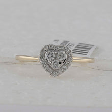 Load image into Gallery viewer, Radiant Love Diamond Heart Ring | 10kt Yellow Gold Womens Round Diamond Heart Ring 1/3 Cttw - Splendid Jewellery