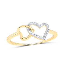 Radiant Love Diamond Heart Ring Top View from Splendid Jewellery