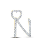 Radiant Love Diamond Initial & Letter Pendant - Splendid Jewellery
