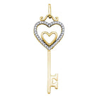 Radiant Love Diamond Key Pendant - Splendid Jewellery