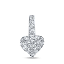 Load image into Gallery viewer, Radiant Love Diamond Pendant | 10kt White Gold 1/3 Cttw Heart &amp; Love Symbol Necklace - Splendid Jewellery