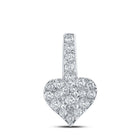 Radiant Love Diamond Pendant | 10kt White Gold 1/3 Cttw Heart & Love Symbol Necklace - Splendid Jewellery