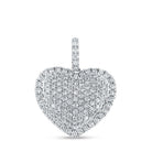 Radiant Love Diamond Pendant | 10kt White Gold Heart Necklace 1 - 1/4 Cttw | Splendid Jewellery - Splendid Jewellery