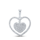 Radiant Love Diamond Pendant - 10kt White Gold Heart Necklace - Splendid Jewellery