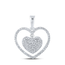 Load image into Gallery viewer, Radiant Love Diamond Pendant - 10kt White Gold Heart Necklace - Splendid Jewellery