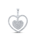 Radiant Love Diamond Pendant - 10kt White Gold Heart Necklace - Splendid Jewellery