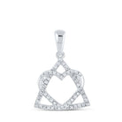 Radiant Love Diamond Pendant | 10kt White Gold Heart Necklace with Sparkling Diamonds - Splendid Jewellery