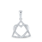 Radiant Love Diamond Pendant | 10kt White Gold Heart Necklace with Sparkling Diamonds - Splendid Jewellery