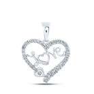 Radiant Love Diamond Pendant | 10kt White Gold Heart - Shaped Necklace with 1/3 Cttw Diamonds - Splendid Jewellery