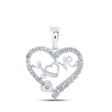 Load image into Gallery viewer, Radiant Love Diamond Pendant | 10kt White Gold Heart - Shaped Necklace with 1/3 Cttw Diamonds - Splendid Jewellery