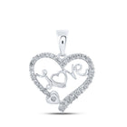 Radiant Love Diamond Pendant | 10kt White Gold Heart - Shaped Necklace with 1/3 Cttw Diamonds - Splendid Jewellery