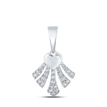 Load image into Gallery viewer, Radiant Love Diamond Pendant | 10kt White Gold Heart - Shaped Necklace with Sparkling Diamonds - Splendid Jewellery