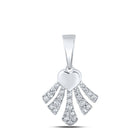 Radiant Love Diamond Pendant | 10kt White Gold Heart - Shaped Necklace with Sparkling Diamonds - Splendid Jewellery