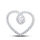 Radiant Love Diamond Pendant | 10kt White Gold Heart - shaped Pendant with Sparkling Diamonds - Splendid Jewellery