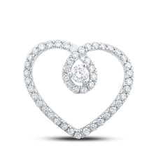 Load image into Gallery viewer, Radiant Love Diamond Pendant | 10kt White Gold Heart - shaped Pendant with Sparkling Diamonds - Splendid Jewellery