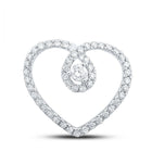 Radiant Love Diamond Pendant | 10kt White Gold Heart - shaped Pendant with Sparkling Diamonds - Splendid Jewellery