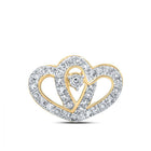 Radiant Love Diamond Pendant - 10kt Yellow Gold Heart & Love Symbol Necklace - Splendid Jewellery
