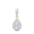 Radiant Love Diamond Pendant | 10kt Yellow Gold Teardrop Necklace with Sparkling Diamonds 1/3 Cttw | Splendid Jewellery - Splendid Jewellery