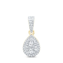 Load image into Gallery viewer, Radiant Love Diamond Pendant | 10kt Yellow Gold Teardrop Necklace with Sparkling Diamonds 1/3 Cttw | Splendid Jewellery - Splendid Jewellery