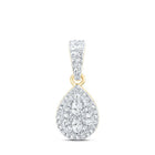 Radiant Love Diamond Pendant | 10kt Yellow Gold Teardrop Necklace with Sparkling Diamonds 1/3 Cttw | Splendid Jewellery - Splendid Jewellery