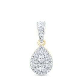 Radiant Love Diamond Pendant | 10kt Yellow Gold Teardrop Necklace with Sparkling Diamonds 1/3 Cttw | Splendid Jewellery - Splendid Jewellery