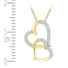 Radiant Love Diamond Pendant product Side View from Splendid Jewellery