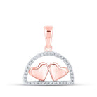 Radiant Love Diamond Pendant in 10kt Rose Gold - Captivating Symbol of Love and Romance - Splendid Jewellery
