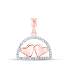 Load image into Gallery viewer, Radiant Love Diamond Pendant in 10kt Rose Gold - Captivating Symbol of Love and Romance - Splendid Jewellery