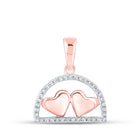 Radiant Love Diamond Pendant in 10kt Rose Gold - Captivating Symbol of Love and Romance - Splendid Jewellery