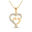 Radiant Love Diamond Pendant in 10kt Yellow Gold - Splendid Jewellery - Splendid Jewellery