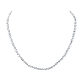 Radiant Love Diamond Pendant Necklace | 10kt Yellow Gold Womens Round Diamond 18 - inch Heart Link Necklace 2 Cttw | Splendid Jewellery - Splendid Jewellery