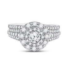 Load image into Gallery viewer, Radiant Love Diamond Wedding Ring Set - Front View