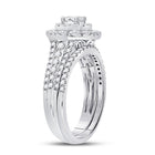 Radiant Love Diamond Wedding Ring Set - Side View