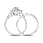 Radiant Love Diamond Wedding Ring Set - Second Side View