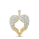 Radiant Love Diamond Wing Heart Pendant in 10kt Yellow Gold - Splendid Jewellery