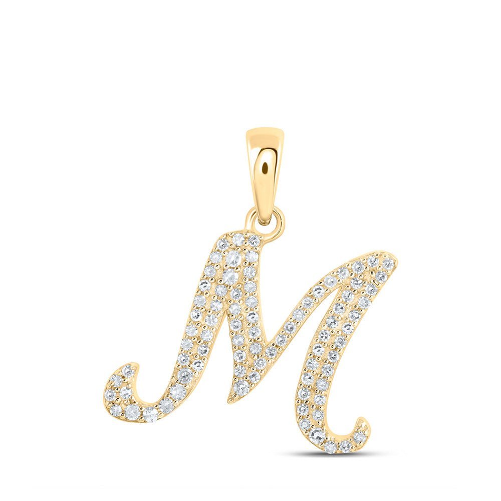 Radiant "M" Initial Diamond Pendant - Splendid Jewellery