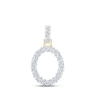 Radiant O Initial Diamond Pendant | 10kt Yellow Gold 1/10 Cttw | Splendid Jewellery - Splendid Jewellery