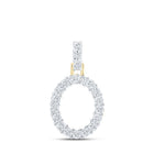 Radiant O Initial Diamond Pendant | 10kt Yellow Gold 1/10 Cttw | Splendid Jewellery - Splendid Jewellery