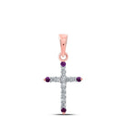 Radiant Passion Ruby Diamond Cross Pendant - Splendid Jewellery