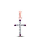 Radiant Passion Ruby Diamond Cross Pendant - Splendid Jewellery