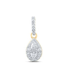 Radiant Pear Diamond Fashion Pendant | 10kt Yellow Gold Womens 1/6 Cttw | Splendid Jewellery - Splendid Jewellery